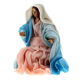 Virgin Mary, statue for Neapolitan Nativity Scene with 8 cm characters