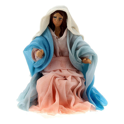 Virgin Mary, statue for Neapolitan Nativity Scene with 8 cm characters 1