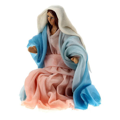 Virgin Mary, statue for Neapolitan Nativity Scene with 8 cm characters 2