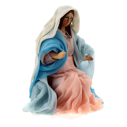 Virgin Mary, statue for Neapolitan Nativity Scene with 8 cm characters 3