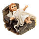 Statuette Enfant Jésus avec berceau pour crèche napolitaine 13 cm s2