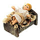Jesus Child in the manger, statue for Neapolitan Nativity Scene with 15 cm characters s2