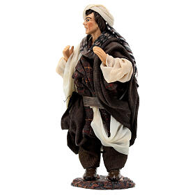 Statuette berger émerveillé pour crèche napolitaine 15 cm