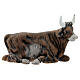 Statua bue 13 cm presepe napoletano terracotta s1