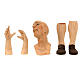 Körperteile-Set aus Terrakotta, kahler Mann, für 35 cm Krippe s1