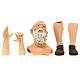 Körperteile-Set aus Terrakotta, alter Mann, für 35 cm Krippe s1
