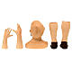 Körperteile-Set aus Terrakotta, alter Mann, für 35 cm Krippe s6