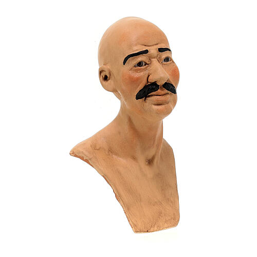 Körperteile-Set aus Terrakotta, Mann mit schwarzem Bart, für 35 cm Krippe 3