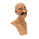 Kit tête avec yeux en verre mains pieds homme avec moustache 35 cm crèche napolitaine s3