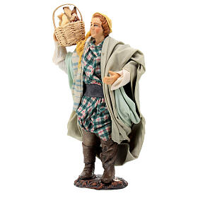 Estatua hombre con pan 15 cm belén napolitano