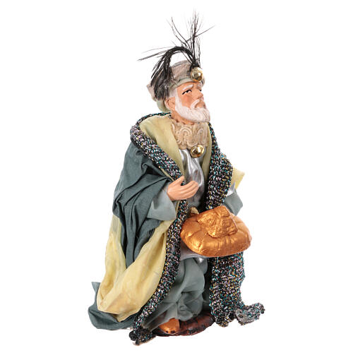 White Wise Man for Neapolitan Nativity Scene with 15 cm characters 3