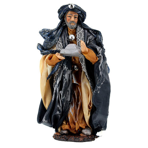 Re magio in piedi 15 cm in terracotta presepe napoletano 1