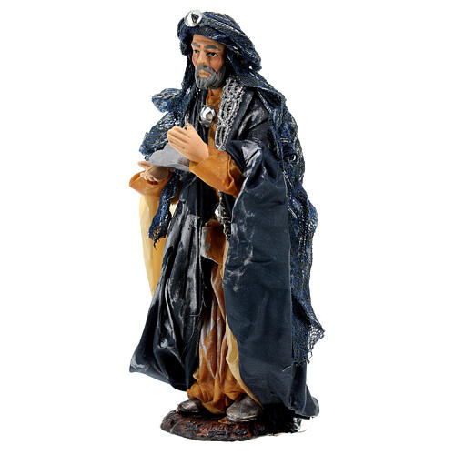 Re magio in piedi 15 cm in terracotta presepe napoletano 2