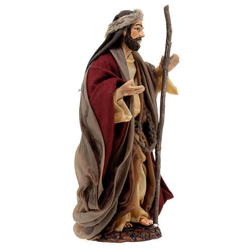 Figurka Święty Józef z terakoty, szopka neapolitańska 15 cm 3