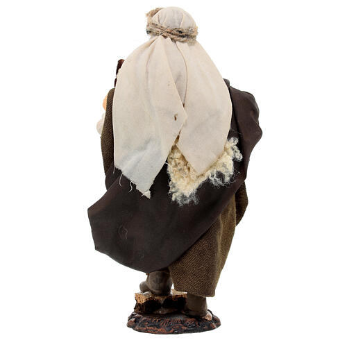 Statua giovane pifferaio 15 cm in terracotta presepe napoletano 4