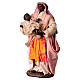Statua mora con bambino in braccio 13 cm presepe napoletano s2