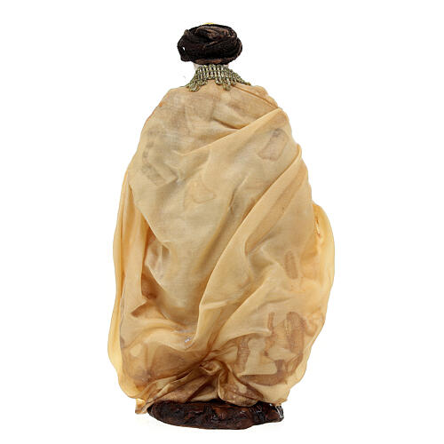Magio con barba 13 cm in terracotta presepe napoletano 4