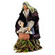 Statue of a washerwoman standing for Neapolitan Nativity Scene of 13 cm s2