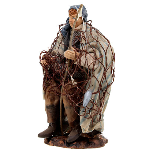 Statue of a young fisherman for Neapolitan Nativity Scene of 13 cm 2