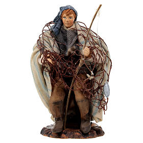 Statua giovane pescatore 13 cm presepe napoletano