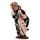 Woman with tambourine statue in wood 13 cm Neapolitan nativity scene s3