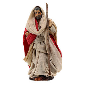 Statue of Saint Joseph for Neapolitan Nativity Scene of 8 cm