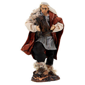 Statua zampognaro 13 cm in terracotta presepe napoletano