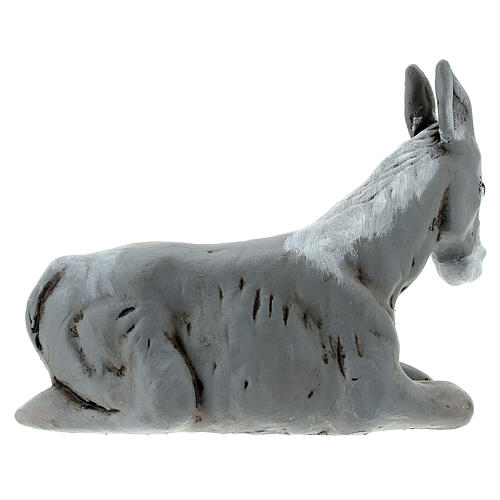 Figura burro de terracota para presépio napolitano de 13 cm 4