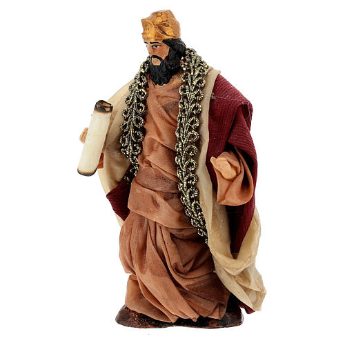 Herod's terracotta figurine for Neapolitan Nativity Scene of 12 cm 2