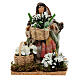 Figura jovem florista para presépio napolitano com peças de terracota de 12 cm s1