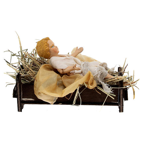 Baby Jesus figurine in manger 30 cm Neapolitan nativity 4
