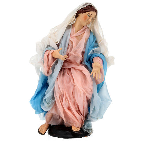 Estatua Virgen de terracota 30 cm belén napolitano 1