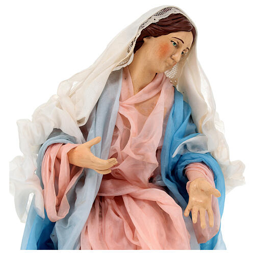 Estatua Virgen de terracota 30 cm belén napolitano 2