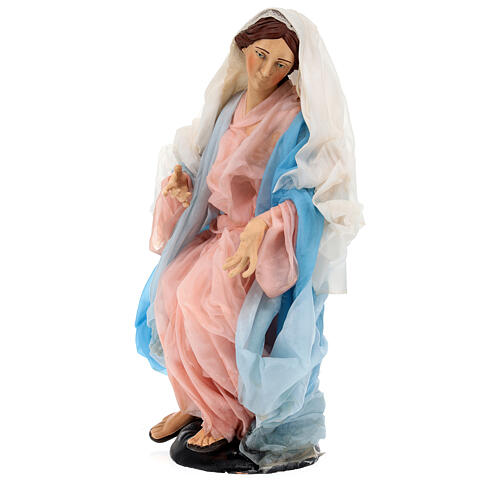 Estatua Virgen de terracota 30 cm belén napolitano 3