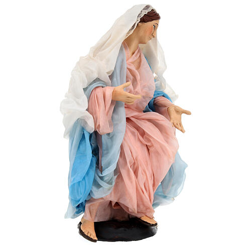 Estatua Virgen de terracota 30 cm belén napolitano 5