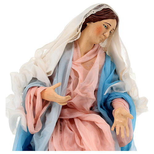 Statua Madonna in terracotta 30 cm presepe napoletano 2