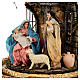Scena Narodzin pod kloszem, styl barokowy, szopka z Neapolu, wym. 25x40 cm s2