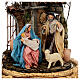Scena Narodzin pod kloszem, styl barokowy, szopka z Neapolu, wym. 25x40 cm s4