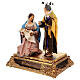 Holy Family set gold rectangular base 35 cm Baroque style Naples s3