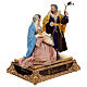 Holy Family set gold rectangular base 35 cm Baroque style Naples s5