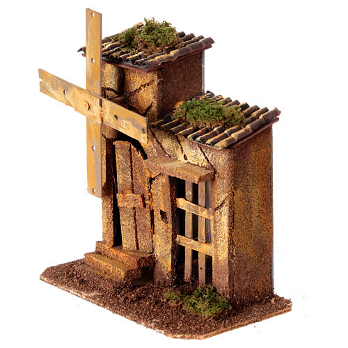 Windmühle 20x15x10 cm Neapolitanische Krippe, 8 cm 2