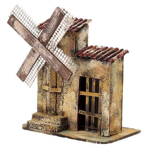 Windmühle 20x15x10 cm Neapolitanische Krippe, 8 cm 2