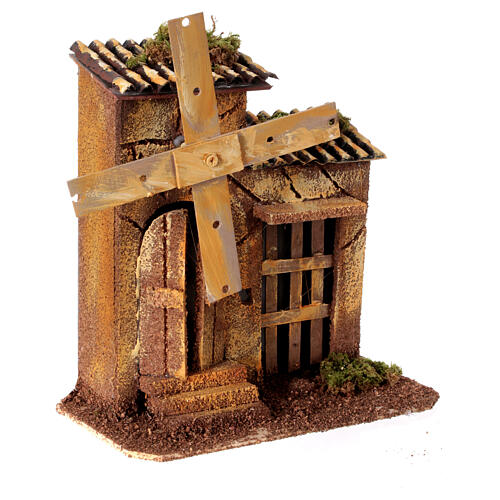 Windmill 20x15x10 cm for Neapolitan Nativity Scene with 8 cm characters 3
