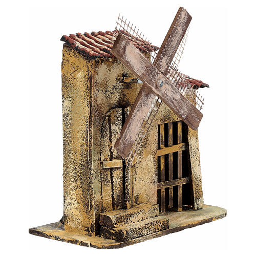 Windmill 20x15x10 cm Neapolitan nativity scene 8 cm 3