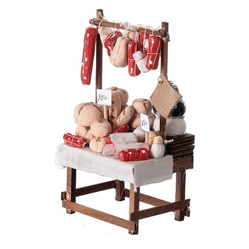 Banco salumi per presepe napoletano 6-8 cm 2