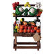 Verkaufsstand mit Gemüse und Früchten, Krippenzubehör, neapolitanischer Stil, für 6-8 cm Krippe s1