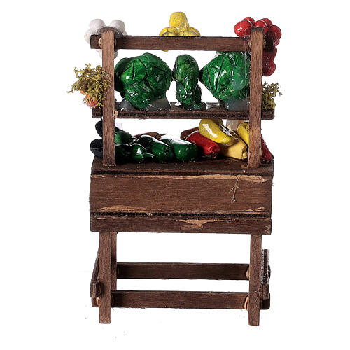 Banco verdura e frutta presepe napoletano 6-8 cm 4