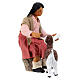 Young girl feeding a goatling for Neapolitan Nativity Scene with 24 cm characters s3