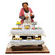 Pastry chef with dessert counter animated 30 cm Neapolitan nativity s1