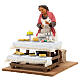 Pastry chef with dessert counter animated 30 cm Neapolitan nativity s3